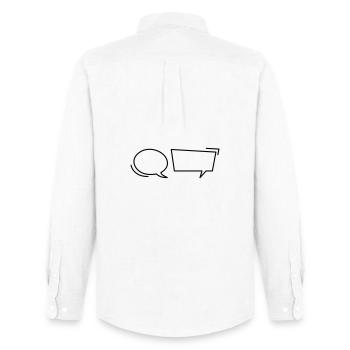 Comic Sprechblasen - Männer Oxford Hemd von Stanley/Stella - Weiß - Hinten - AI Model Male 185 dark (185cm)