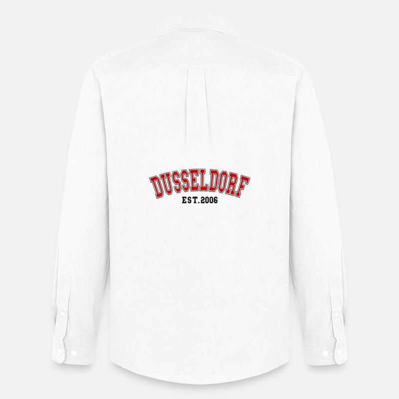 Düsseldorf Est. 2006 - Männer Oxford Hemd von Stanley/Stella - Weiß