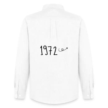 1972 Anniversary 1972 Retro 1972 - Men's Oxford Shirt by Stanley/Stella - white - Back - AI Model Male 185 dark (185cm)