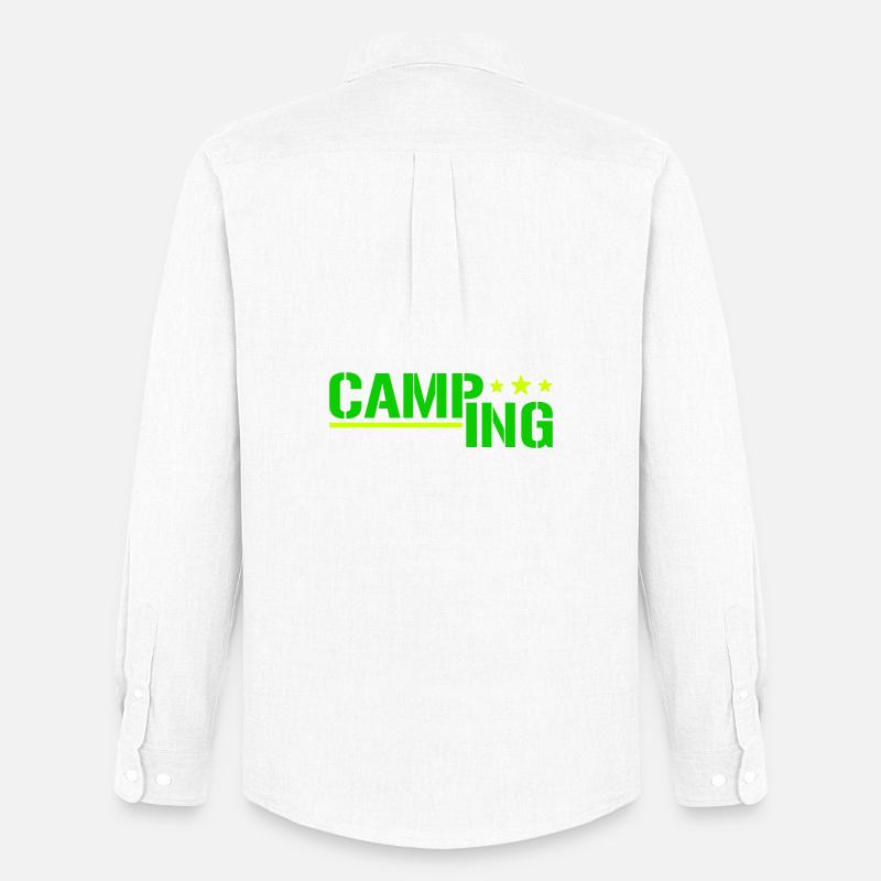 Camping - Männer Oxford Hemd von Stanley/Stella - Weiß