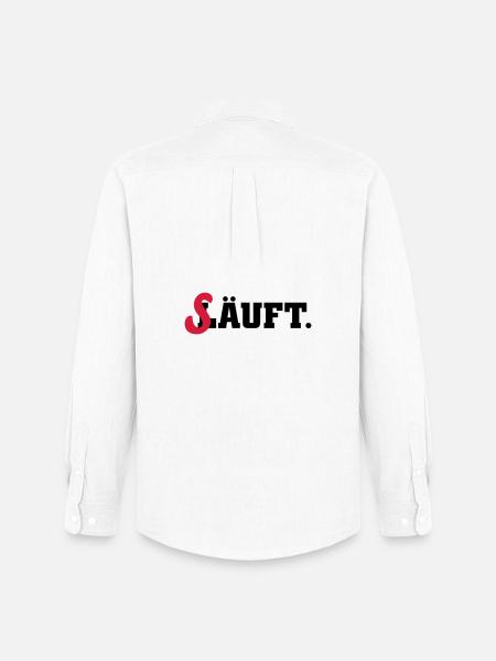 läuft säuft - Männer Oxford Hemd von Stanley/Stella - Weiß
