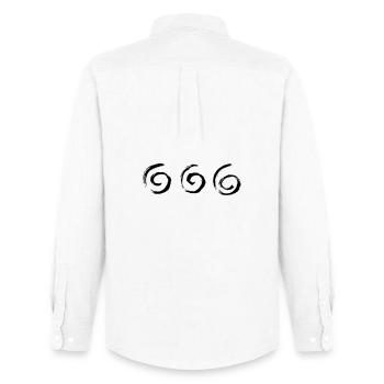 Spirale Spirales Tourbillons S’épanouit - Chemise Oxford homme Stanley/Stella - blanc - Dos - AI Model Male 185 dark (185cm)