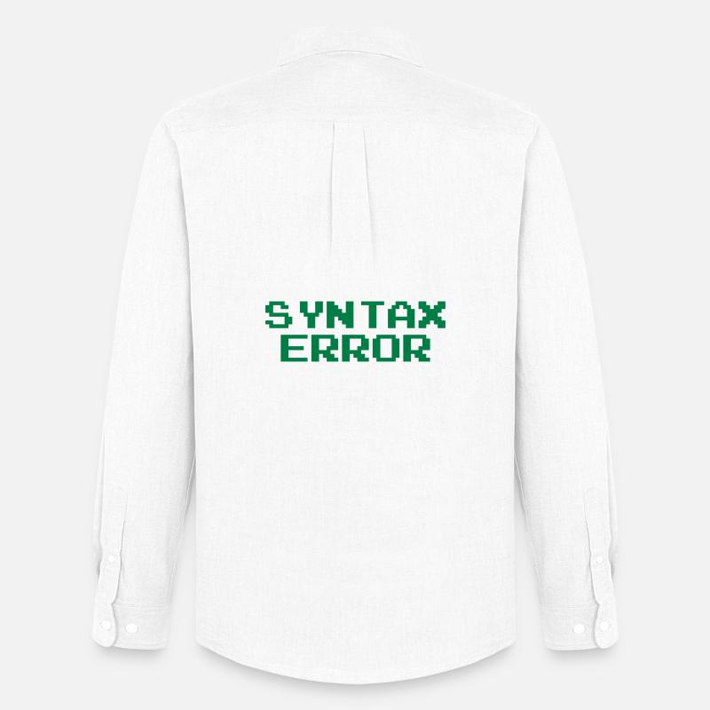 Syntax Error - Männer Oxford Hemd von Stanley/Stella - Weiß