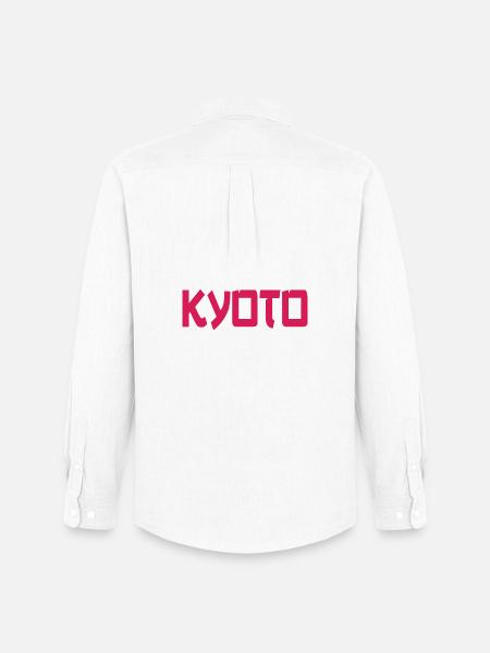 Kyoto Kunstmotiv - Männer Oxford Hemd von Stanley/Stella - Weiß