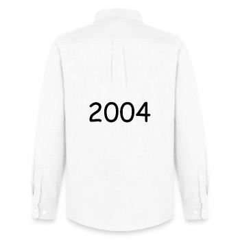 2004 20.Geburtstag birthday Jahreszahl schwarz - Männer Oxford Hemd von Stanley/Stella - Weiß - Hinten - AI Model Male 185 dark (185cm)