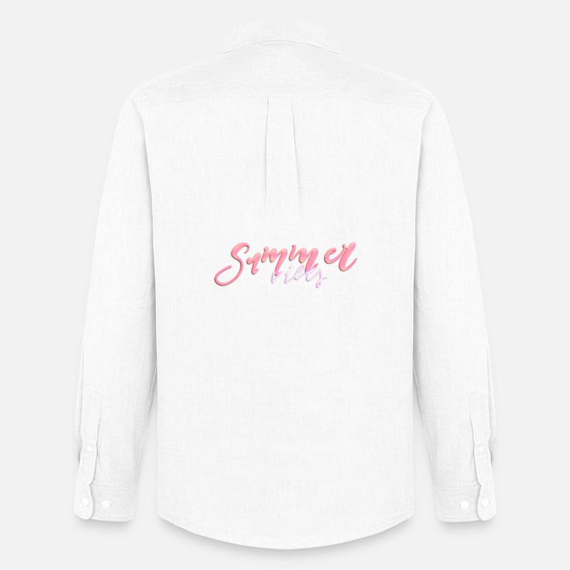 Summer Vibes – Neon Handlettering - Männer Oxford Hemd von Stanley/Stella - Weiß