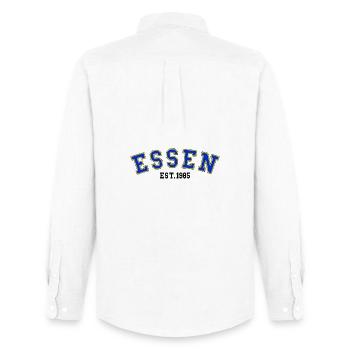 Essen Est. 1985 - Men's Oxford Shirt by Stanley/Stella - white - Back - AI Model Male 185 dark (185cm)