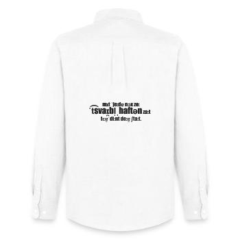 dubious acts - Men's Oxford Shirt by Stanley/Stella - white - Back - AI Model Male 185 dark (185cm)