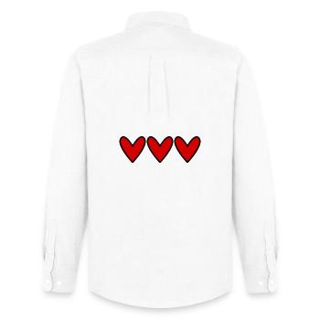 HEART. MAMMA. MOTHER'S DAY. PARTY. HAPPY BIRTHDAY - Men's Oxford Shirt by Stanley/Stella - white - Back - AI Model Male 185 dark (185cm)