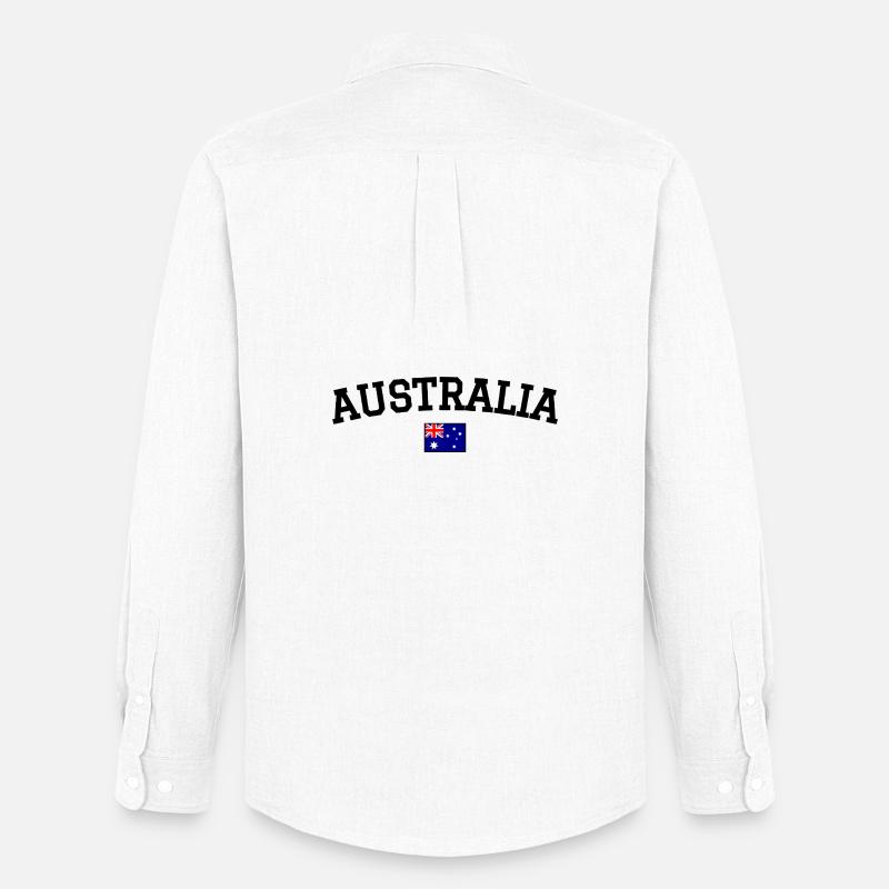 Australien Flagge Design Schwarz - Männer Oxford Hemd von Stanley/Stella - Weiß