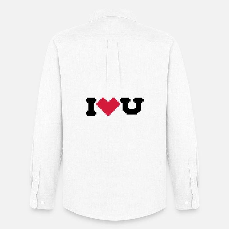 i love u - Männer Oxford Hemd von Stanley/Stella - Weiß
