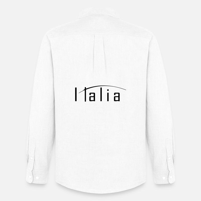 Italia - Männer Oxford Hemd von Stanley/Stella - Weiß