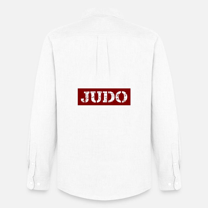 Judo - Männer Oxford Hemd von Stanley/Stella - Weiß