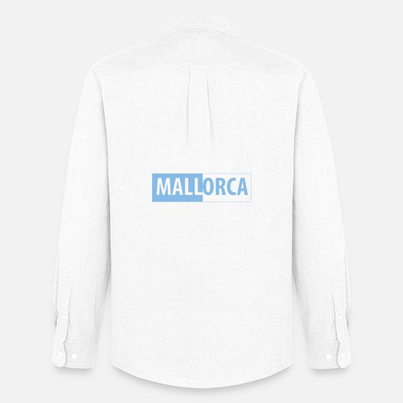 MALLorca im Kasten (hellblau / schwarz) - Männer Oxford Hemd von Stanley/Stella - Weiß