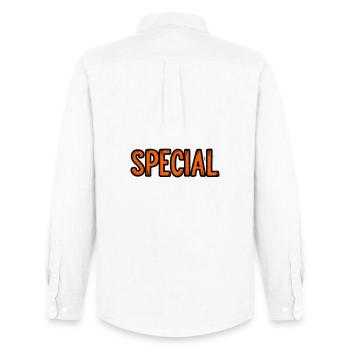 Special Offer Sign - Men's Oxford Shirt by Stanley/Stella - white - Back - AI Model Male 185 dark (185cm)