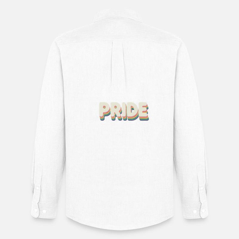 Pride - Cool Queer Logo - Männer Oxford Hemd von Stanley/Stella - Weiß