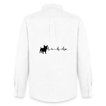 Chien - Chemise Oxford homme Stanley/Stella - blanc - Dos - AI Model Male 185 dark (185cm)