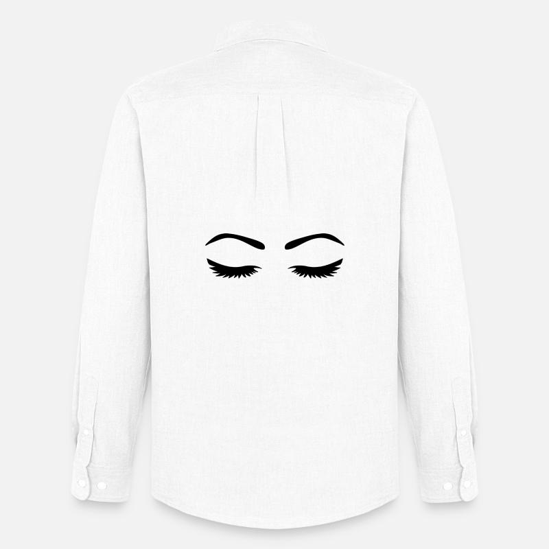 Wimpern - Männer Oxford Hemd von Stanley/Stella - Weiß