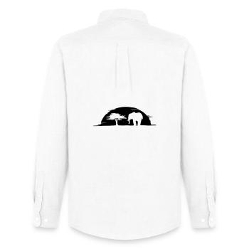 elephant - Männer Oxford Hemd von Stanley/Stella - Weiß - Hinten - AI Model Male 185 dark (185cm)