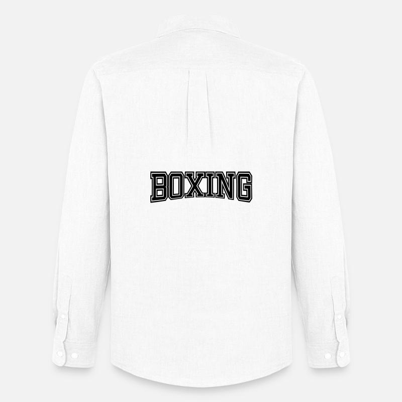 BOXING Design Old School - Männer Oxford Hemd von Stanley/Stella - Weiß