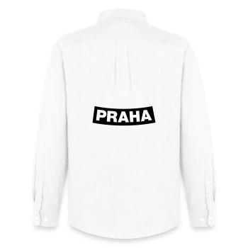 Praha Chapter Element 1C (JGA MC-Rocker-Style) - Men's Oxford Shirt by Stanley/Stella - white - Back - AI Model Male 185 dark (185cm)