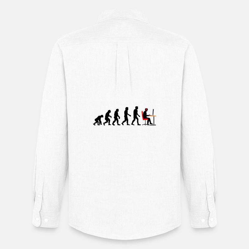 Gamer Evolution 2 - Männer Oxford Hemd von Stanley/Stella - Weiß