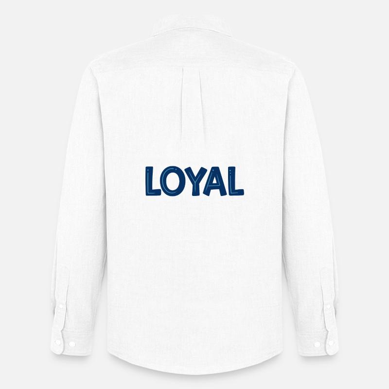 Loyal Blue Bold Typo - Männer Oxford Hemd von Stanley/Stella - Weiß
