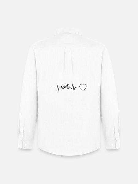 Bicycle Heartbeat Heartbeat - Men's Oxford Shirt by Stanley/Stella - white