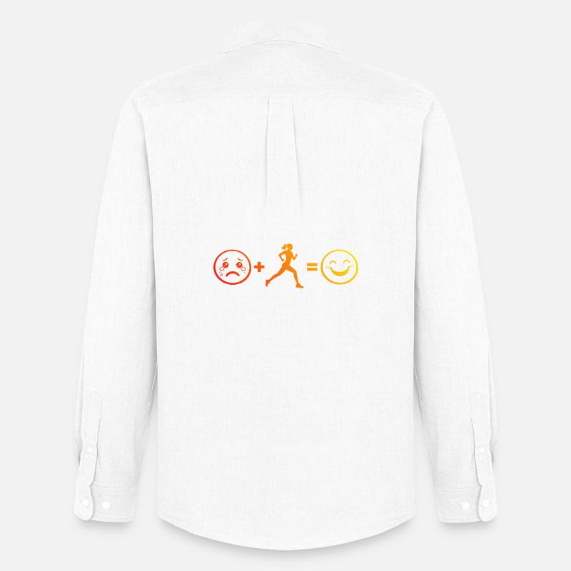 Geschenkidee für eine Running mit Running - Männer Oxford Hemd von Stanley/Stella - Weiß