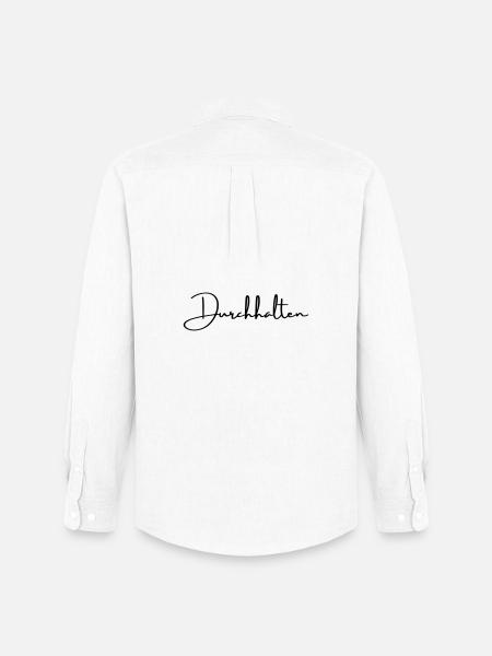 Durchhalten Motivation Handschrift Statement - Männer Oxford Hemd von Stanley/Stella - Weiß