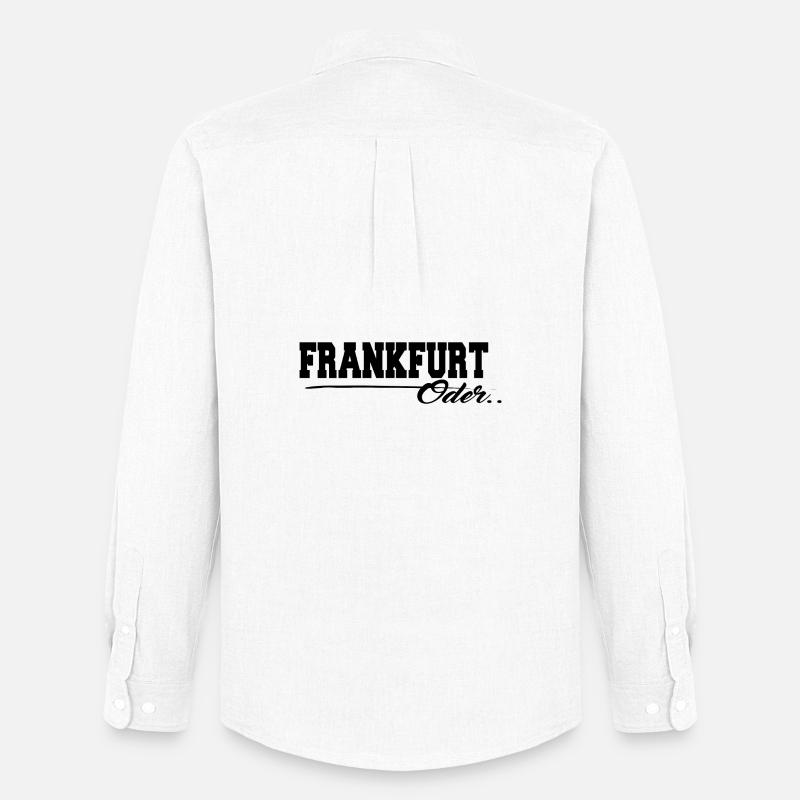 Frankfurt Oder Schriftzug - Männer Oxford Hemd von Stanley/Stella - Weiß