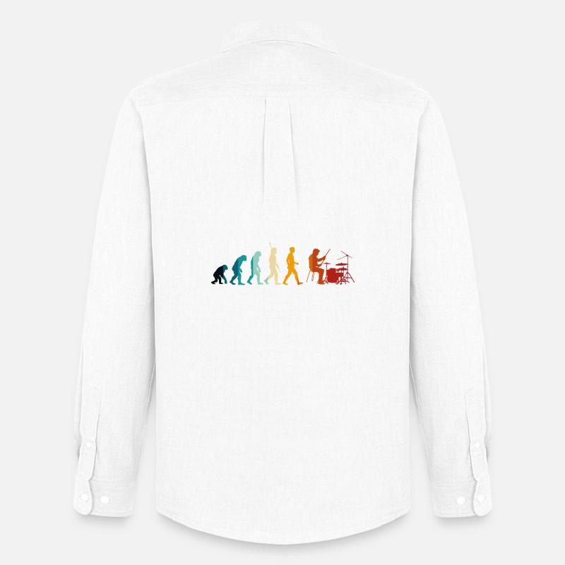 Evolution der Batterie - Männer Oxford Hemd von Stanley/Stella - Weiß