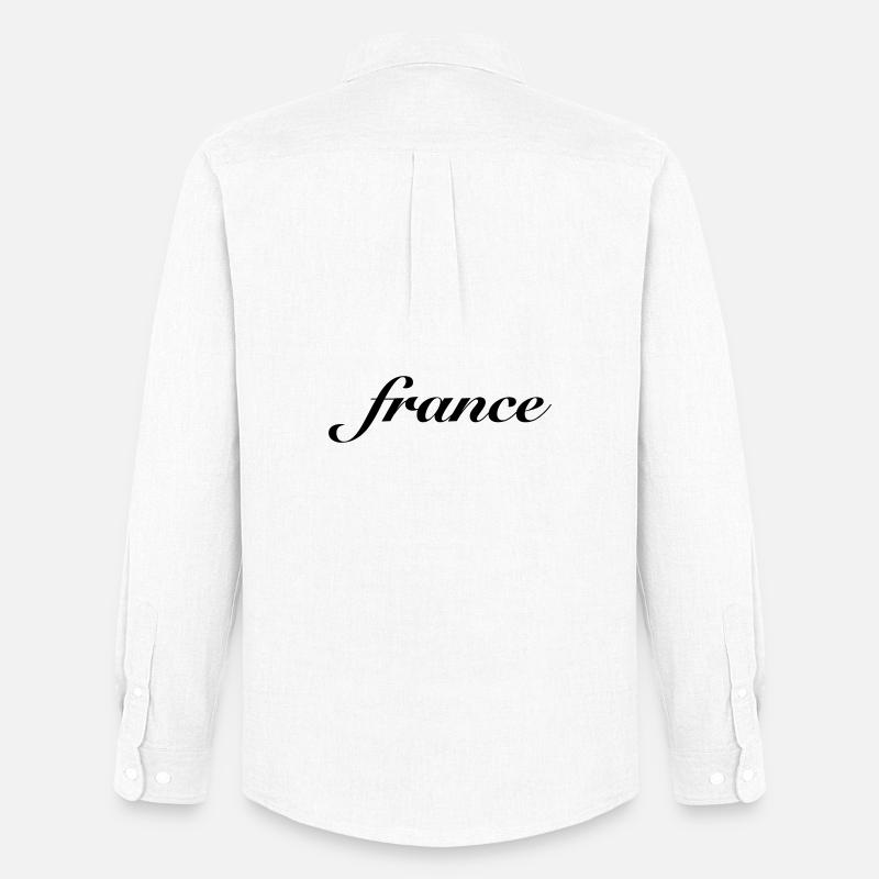 France  - Männer Oxford Hemd von Stanley/Stella - Weiß