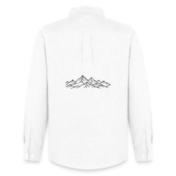 Mountain Landscape Mountains - Men's Oxford Shirt by Stanley/Stella - white - Back - AI Model Male 185 dark (185cm)