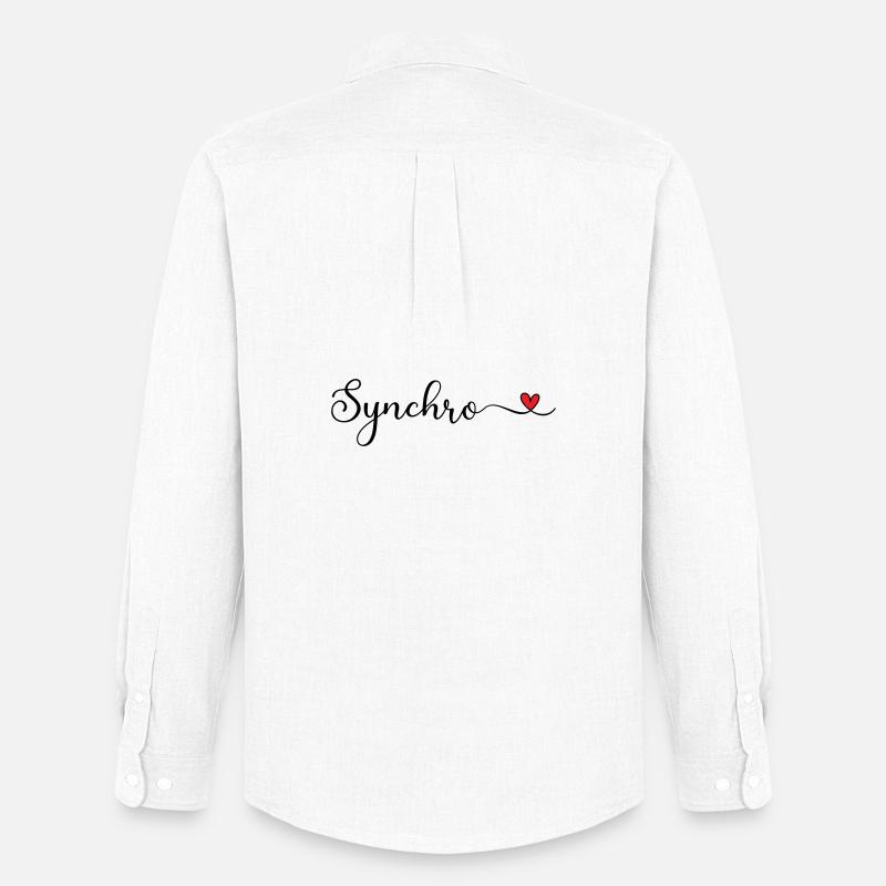 Synchronschwimmen - Männer Oxford Hemd von Stanley/Stella - Weiß