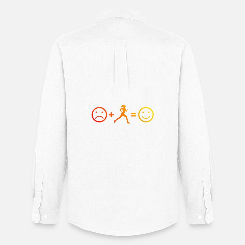 Geschenkidee für eine Running mit Running - Männer Oxford Hemd von Stanley/Stella - Weiß