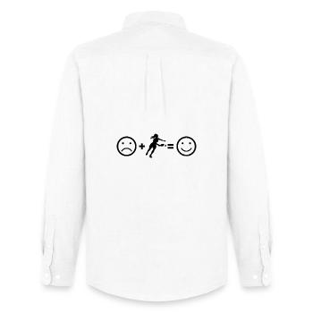 Les joueurs de pickleball conçoivent pour les fans de la communauté du pickleball - Chemise Oxford homme Stanley/Stella - blanc - Dos - AI Model Male 185 dark (185cm)