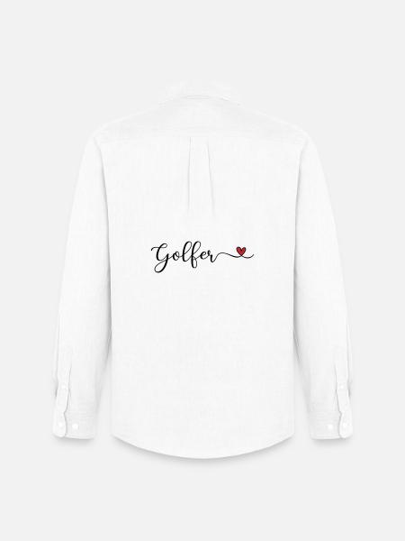 Golfer - Männer Oxford Hemd von Stanley/Stella - Weiß