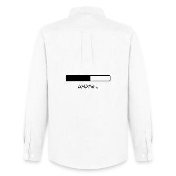 Loading ... - Men's Oxford Shirt by Stanley/Stella - white - Back - AI Model Male 185 dark (185cm)