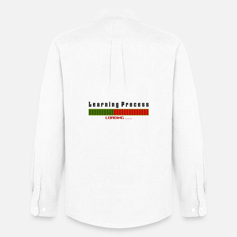 Learning Process Loading white shirt - Männer Oxford Hemd von Stanley/Stella - Weiß