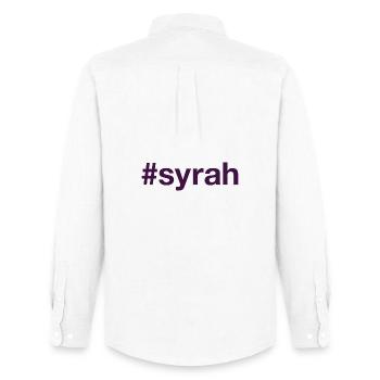 SYRAH Hashtag - Men's Oxford Shirt by Stanley/Stella - white - Back - AI Model Male 185 dark (185cm)