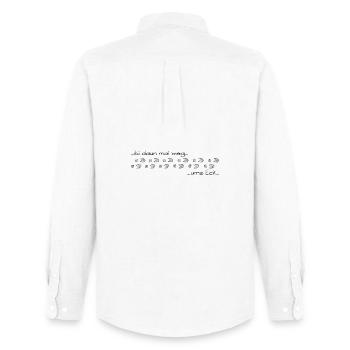 bi daun moi au coin de la rue - Je suis alors au coin de la rue - Chemise Oxford homme Stanley/Stella - blanc - Dos - AI Model Male 185 dark (185cm)