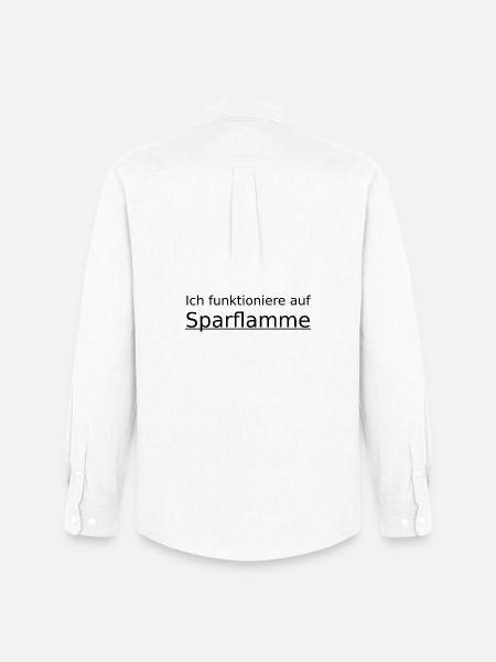 Ich funktioniere auf Sparflamme - Männer Oxford Hemd von Stanley/Stella - Weiß