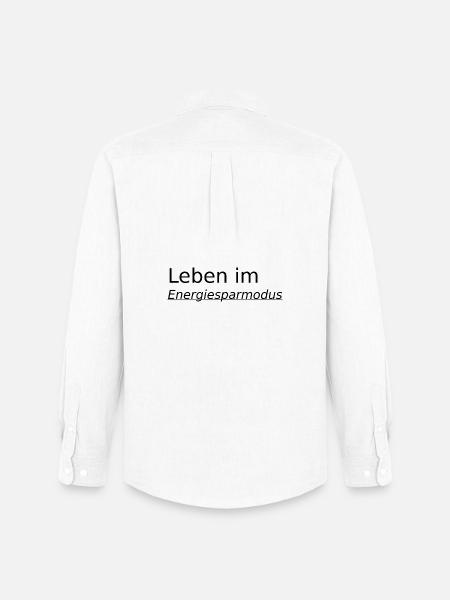 Leben im Energiesparmodus - Männer Oxford Hemd von Stanley/Stella - Weiß