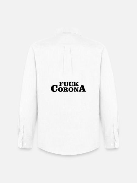 FUCK CORONA - Men's Oxford Shirt by Stanley/Stella - white