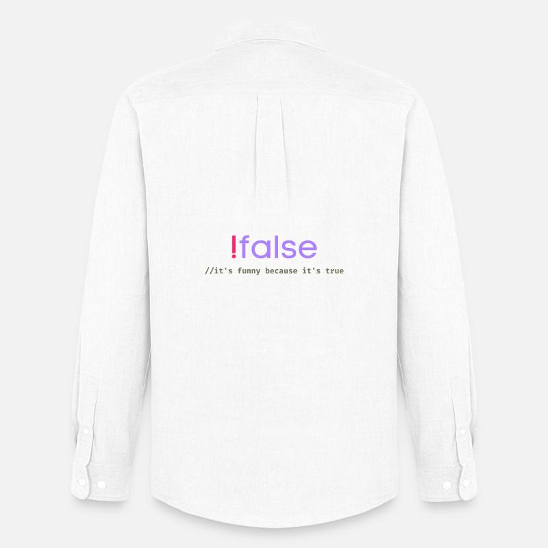 Ifalse Funny Coder Programmierungswortspiel - Männer Oxford Hemd von Stanley/Stella - Weiß