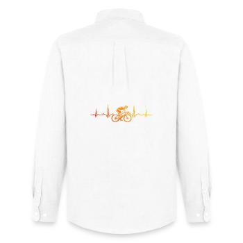 Gift idea for a road bike with road bike - Men's Oxford Shirt by Stanley/Stella - white - Back - AI Model Male 185 dark (185cm)