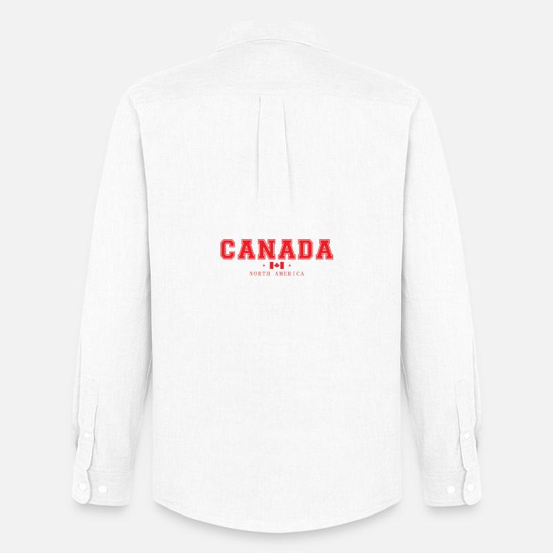 Canada - Männer Oxford Hemd von Stanley/Stella - Weiß