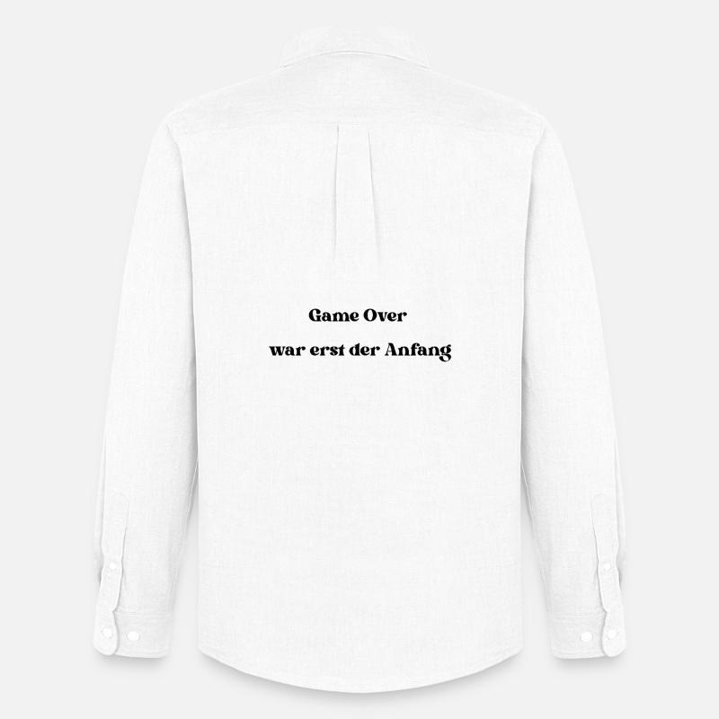 GameOver war erst der Anfang - Männer Oxford Hemd von Stanley/Stella - Weiß
