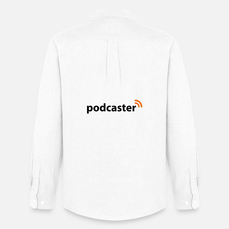 Podcaster - Männer Oxford Hemd von Stanley/Stella - Weiß